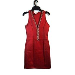 January 7th Bodycon mini Red Dress Women's Sz S with Party Night Out